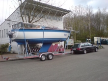 Estrella auf dem Trailer